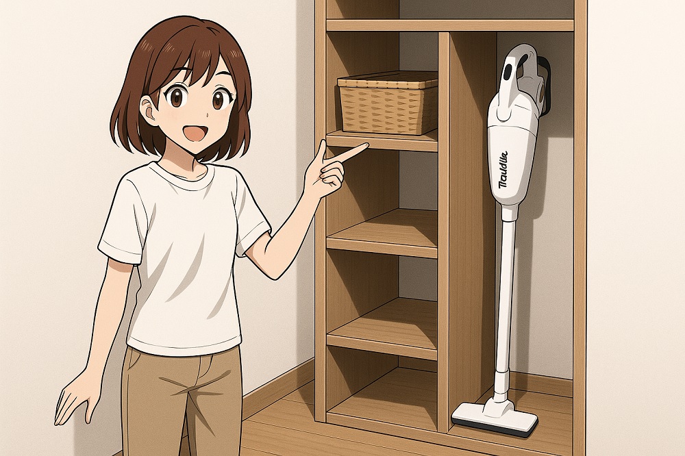 マキタ掃除機の置き場に困らないDIY実例