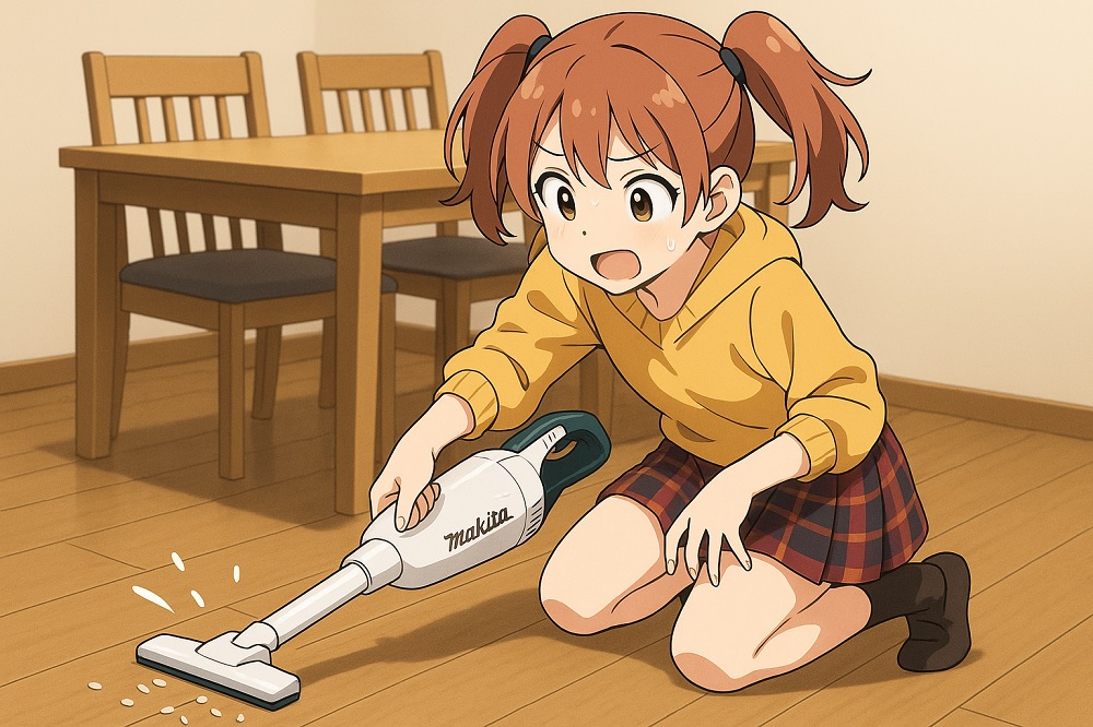 マキタ掃除機米粒を吸わないのはなぜ？