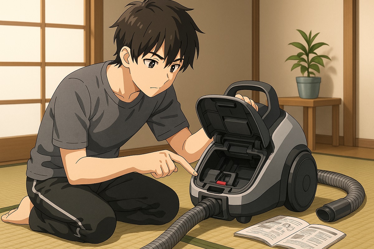 日立掃除機の保護装置の解除の方法を確認