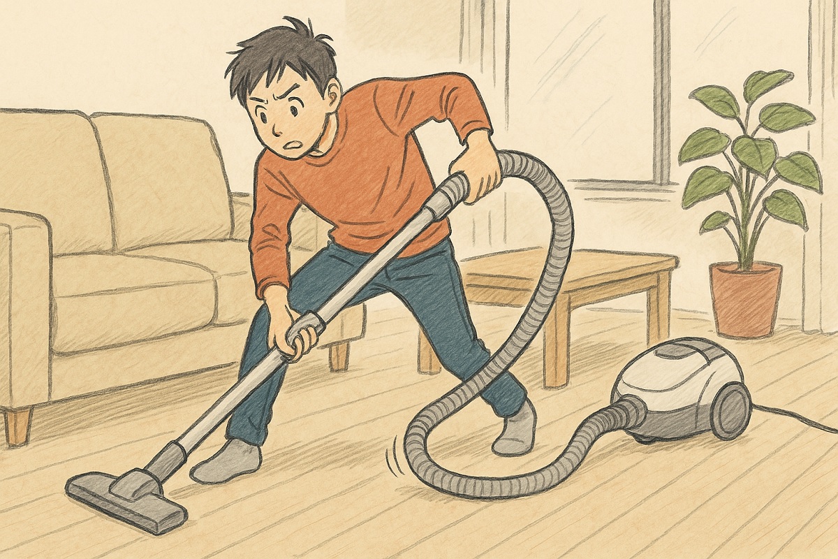 パナソニック掃除機のホースが破れやすい掃除中の動き