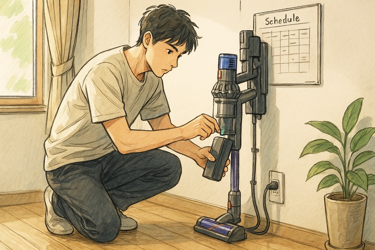 ダイソン掃除機バッテリーの正しい充電時間とタイミングのコツ