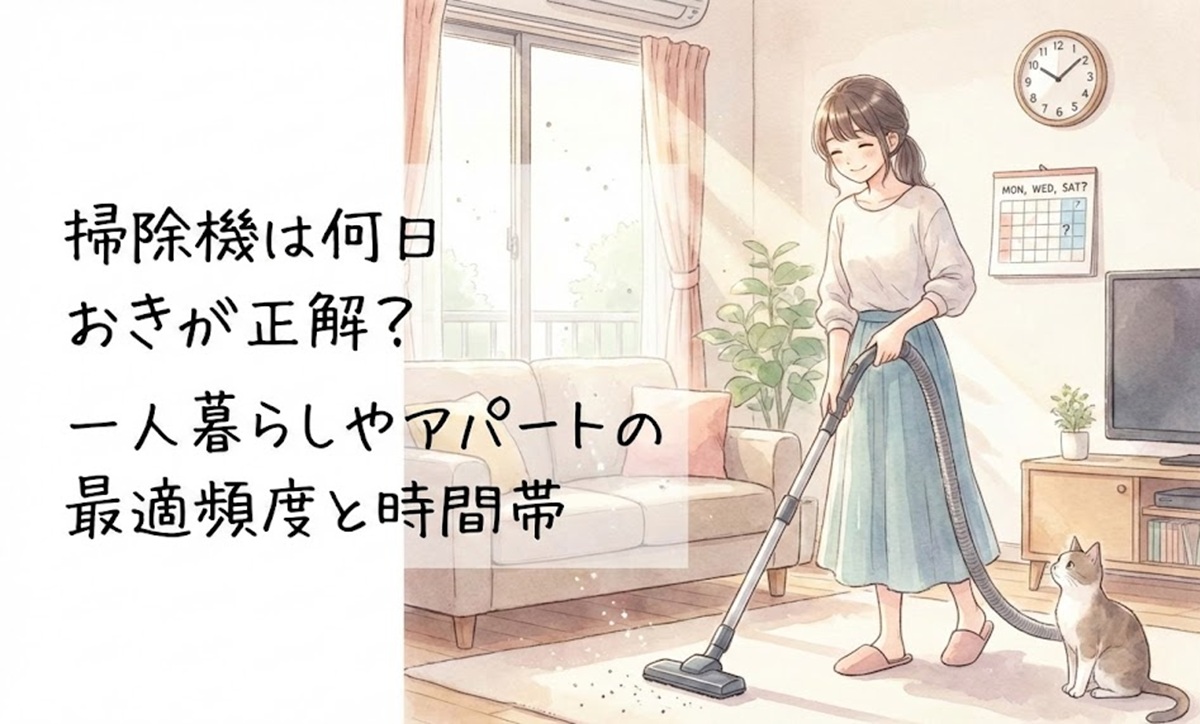 掃除機は何日おきが正解？一人暮らしやアパートの最適頻度と時間帯