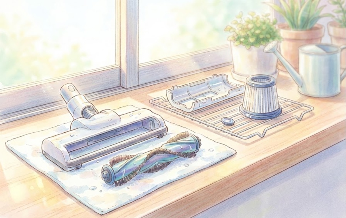 水洗いした掃除機ヘッドの故障を防ぐ正しい乾かし方と時間