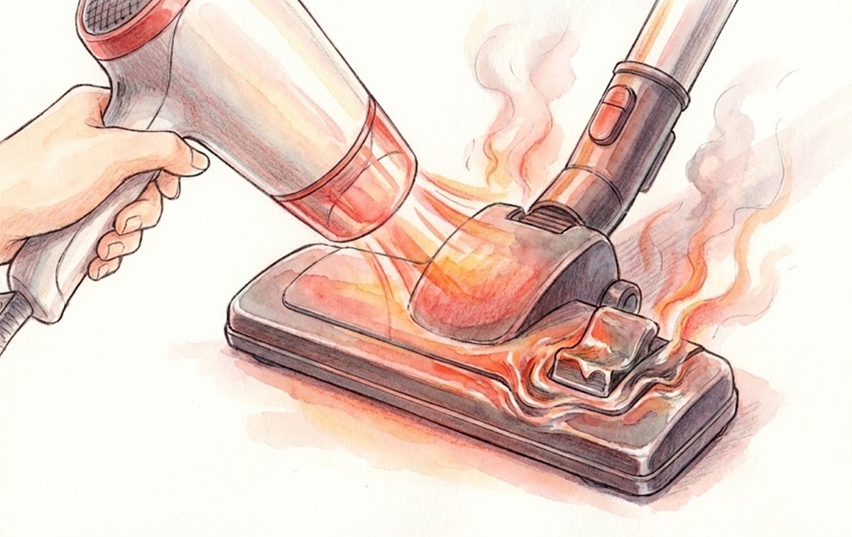 掃除機ヘッドへのドライヤーでの乾燥が絶対NGな理由