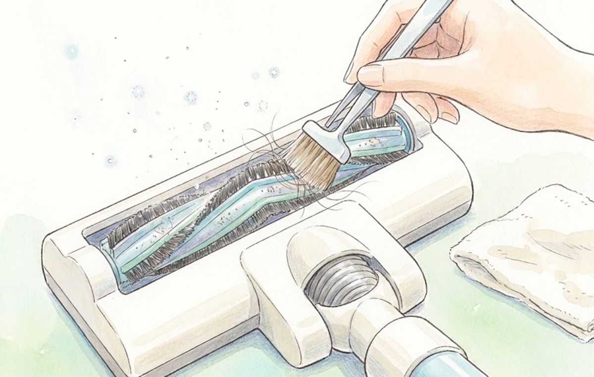 掃除機ヘッドの水を使わない安全な汚れ対処法