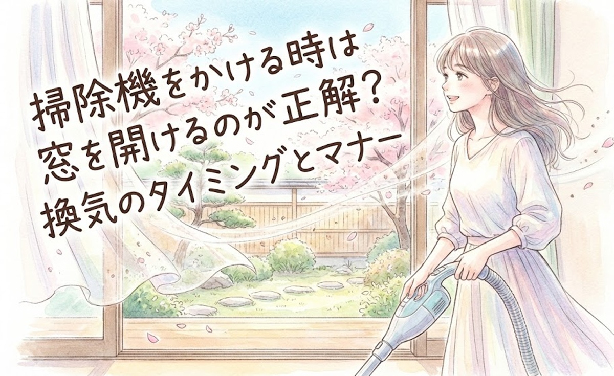 掃除機をかける時は窓を開けるのが正解？換気のタイミングとマナー