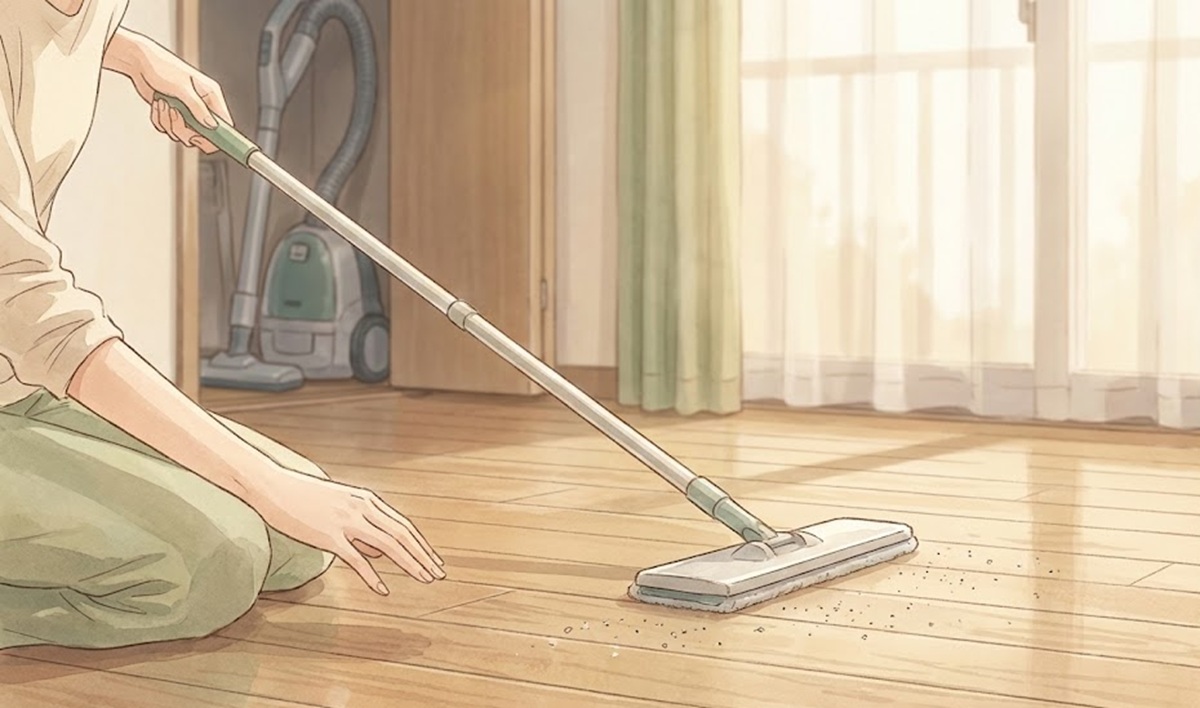 掃除機の音が気になる時はワイパーなどで代用