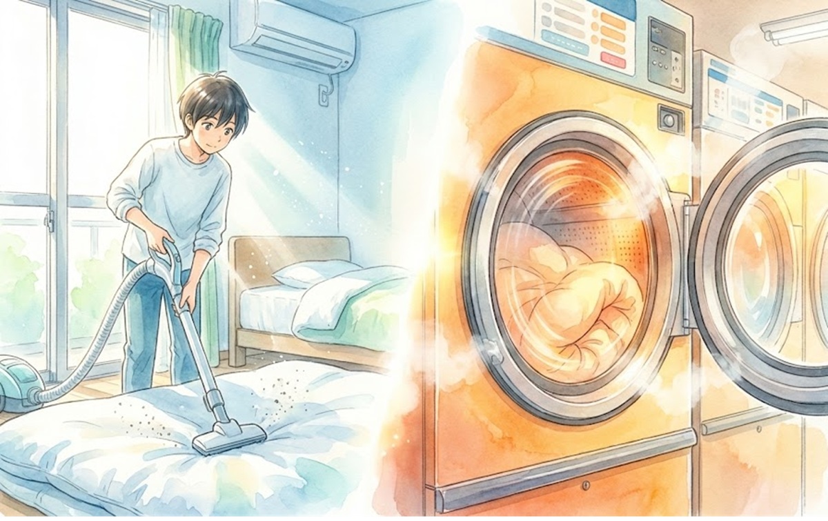 完ぺきなダニ対策には掃除機ノズルと乾燥機との併用が必須