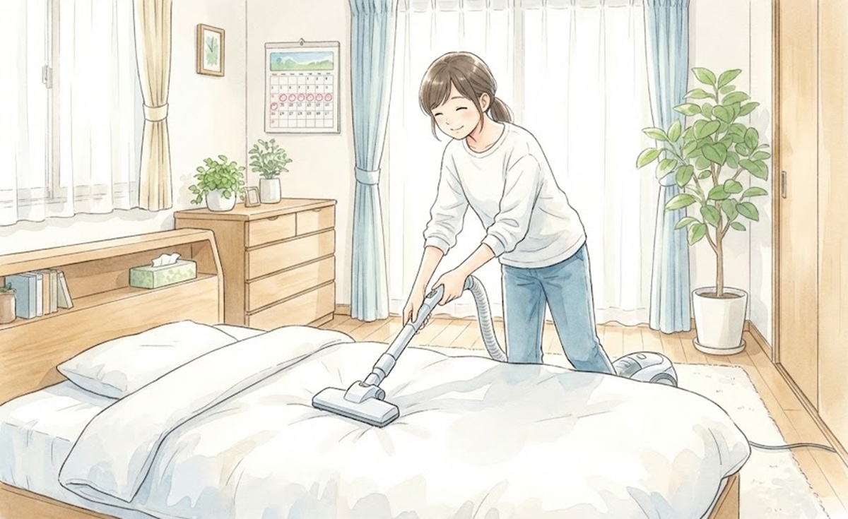 布団を清潔に保つ衛生的な掃除機のかけ方と推奨される頻度