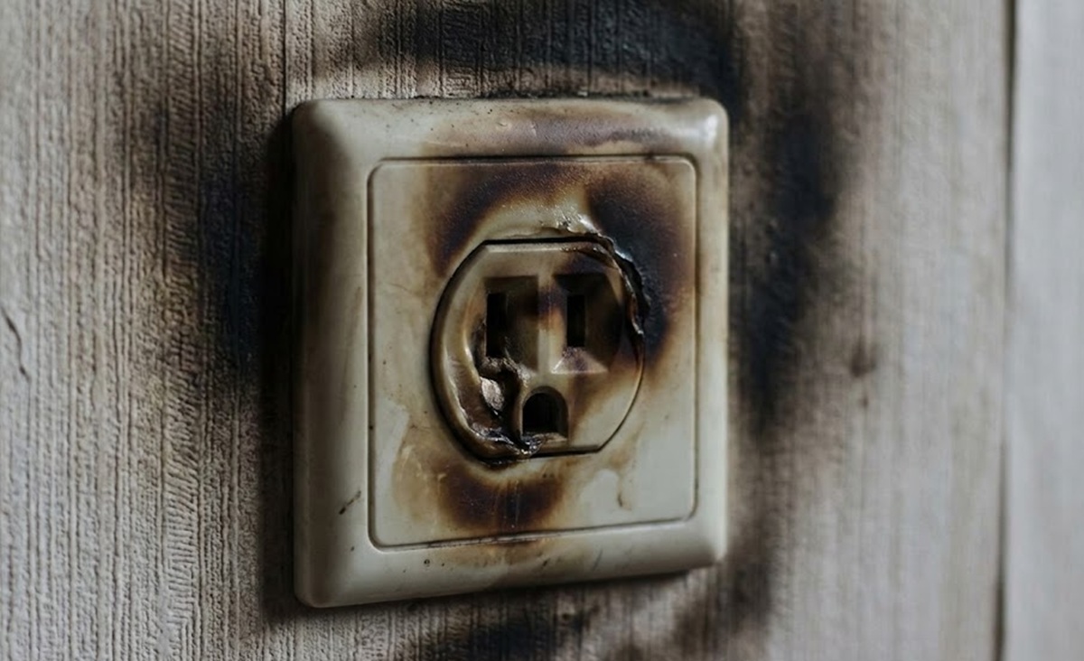 すでに焦げたコンセントは自分で掃除せず交換が必要